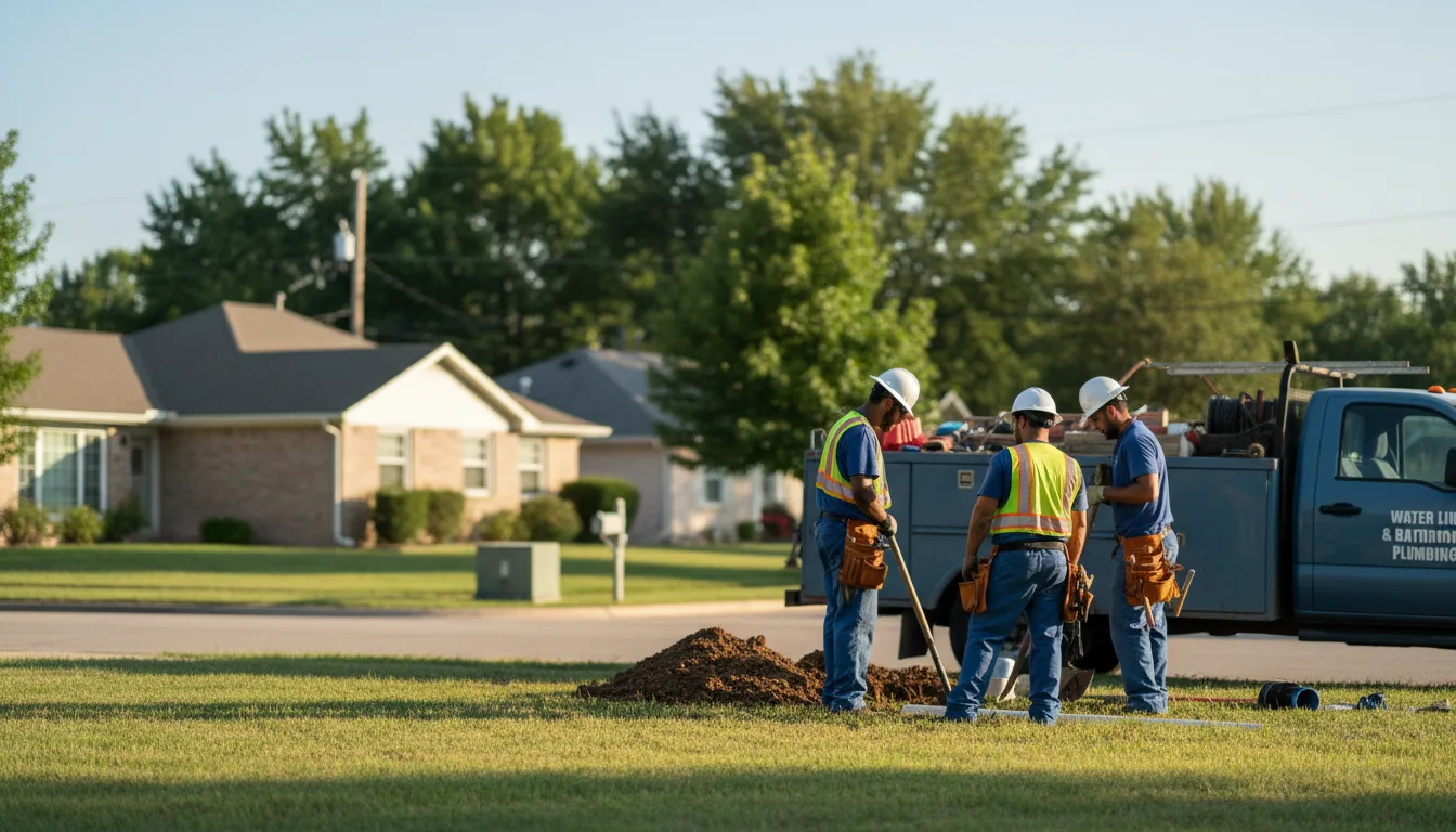 Residential water line and bathroom plumbing service in Hinkle, KY
